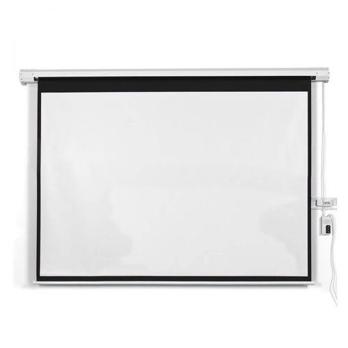  100” HD Foldable Electric Motorized Projector Screen with Remote, 16:9 Screen Format, Case with Heavy-Duty Roller and Reliable Spring Inside BeUniqueToday