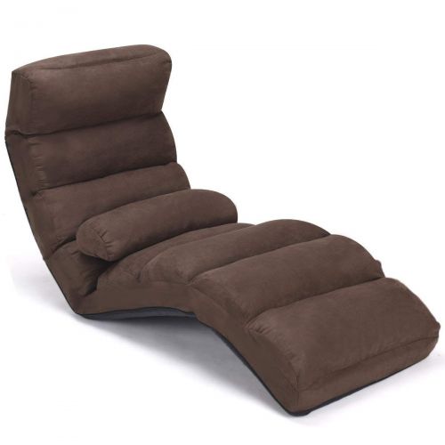  Folding Floor Sofa Chair Adjustable Lazy Lounge Bed Single Couch Upholstered Back Support Living Room Lounger Reclining Gaming Chairs wPillow BeUniqueToday