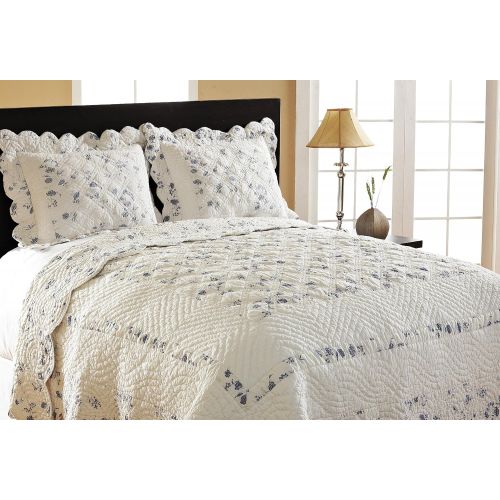  Be-You-tiful Home Floral Bouquet King Quilt with Shams