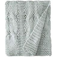 Be-You-tiful Home Michaela Aqua Knitted Throw, 50 by 60-Inch