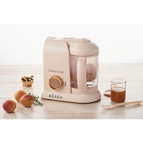  [아마존베스트]Beaba BEABA Babycook 4 in 1 Steam Cooker & Blender and Dishwasher Safe, 4.5 Cups, Rose Gold