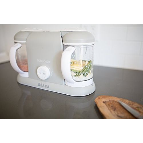  [아마존베스트]Beaba BEABA Babycook Plus 4 in 1 Steam Cooker and Blender, 9.4 cups, Dishwasher Safe, Cloud