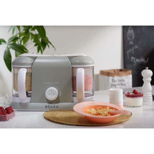  [아마존베스트]Beaba BEABA Babycook Plus 4 in 1 Steam Cooker and Blender, 9.4 cups, Dishwasher Safe, Cloud