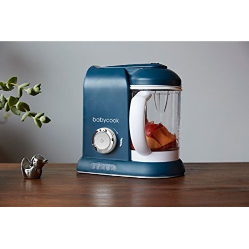  [아마존베스트]Beaba BEABA Babycook 4 in 1 Steam Cooker and Blender, Navy