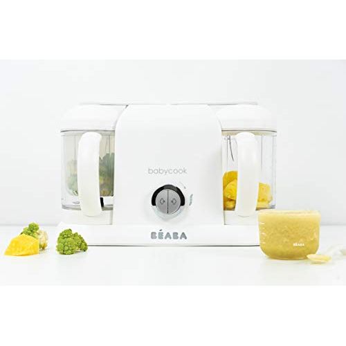  [아마존베스트]Beaba BEABA Babycook Plus 4 in 1 Steam Cooker and Blender, 9.4 Cups, Dishwasher Safe, White