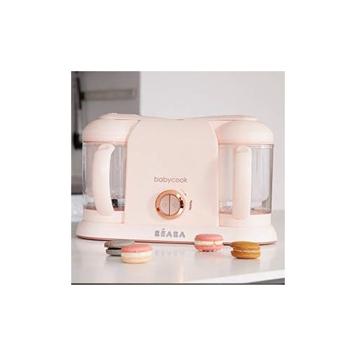  [아마존베스트]Beaba BEABA Babycook Plus 4 in 1 Steam Cooker and Blender, 9.4 Cups, Dishwasher Safe, Rose Gold