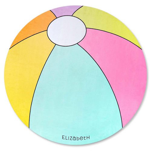  Beach Ball 60-Inch Round Beach Towel