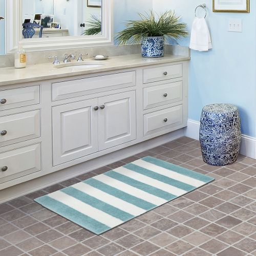  Beach Stripe Bath Rug