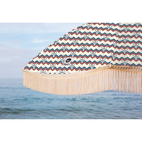  Beach Umbrella, Legion with Fringe, Designed by Beach Brella  100% UV Sun Protection, Lightweight, Portable & easy to setup in the Sand and secure in the Wind