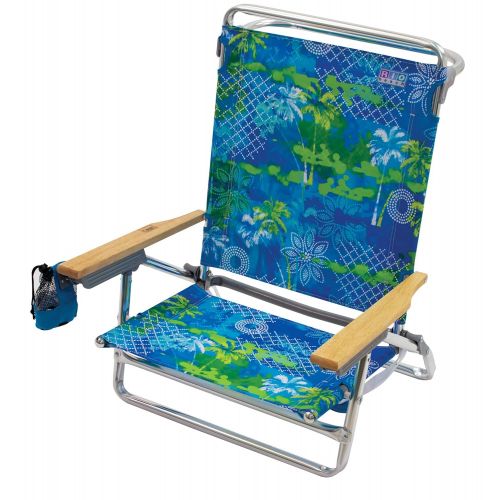  Margaritaville Outdoor Rio Gear Beach Classic 5-Position Lay-Flat Beach Chair - Baja Boho Shells, 30.8 x 24.75 x 29.5