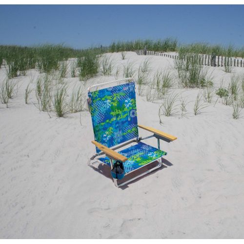  Margaritaville Outdoor Rio Gear Beach Classic 5-Position Lay-Flat Beach Chair - Baja Boho Shells, 30.8 x 24.75 x 29.5