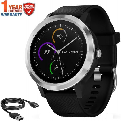 가민 Smartwatch GARMIN Vivoactive 3 1,2 GPS Waterproof 5 ATM Glonass Black Stainless Steel