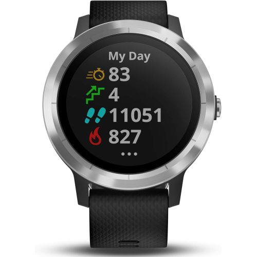 가민 Smartwatch GARMIN Vivoactive 3 1,2 GPS Waterproof 5 ATM Glonass Black Stainless Steel