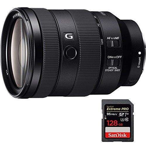  Beach Camera Sony FE 24-105mm F4 G OSS E-Mount Full-Frame Zoom Lens (SEL24105G) Bundle with Sandisk Extreme PRO SDXC 128GB UHS-1 Memory Card