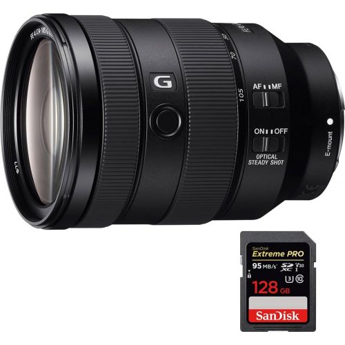  Beach Camera Sony FE 24-105mm F4 G OSS E-Mount Full-Frame Zoom Lens (SEL24105G) Bundle with Sandisk Extreme PRO SDXC 128GB UHS-1 Memory Card