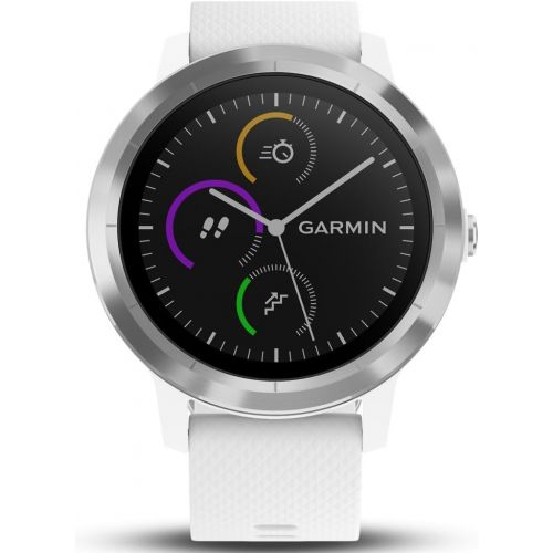  [아마존베스트]Beach-Camera Garmin 010-01769-21 Vivoactive 3 GPS Fitness Smartwatch (White & Stainless) + 1 Year Extended Warranty