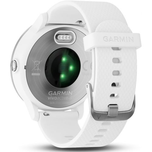  [아마존베스트]Beach-Camera Garmin 010-01769-21 Vivoactive 3 GPS Fitness Smartwatch (White & Stainless) + 1 Year Extended Warranty