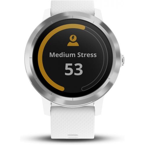  [아마존베스트]Beach-Camera Garmin 010-01769-21 Vivoactive 3 GPS Fitness Smartwatch (White & Stainless) + 1 Year Extended Warranty