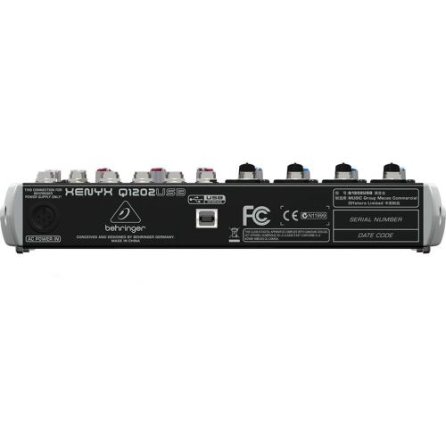  Beach Camera Behringer 12-Channel 2-Bus Mixer wXENYX Preamps (Q1202USB) with 18 TRS Male to Two 14 TS Male Cable 3 Feet & 2x Premier Series XLR 10 Male to XLR Female 16AWG Gold Plated Cable