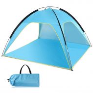 Beach Tent Pop Up Sun Shelter Plus Cabana Automatic Canopy Shade Portable UV Protection Easy Setup Windproof Stable with Carry Bag for Outdoor 1 or 2 Person (Blue)