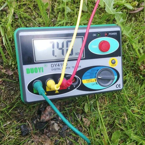  [아마존베스트]Beacon Pet Resistance Tester DY4100 Digital Earth Ground Insulation Test Multimeter with Higher Accuracy Power Systems 2000Ω 0.01