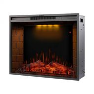 Beacon Pet Electric Fireplace, LED in-Wall Recessed Electric Fireplace with Adjustable Heating, 3 Top Light Colors, Colorful Flame Option and Touch Screen 750W/1500W, Black (33 Inch)