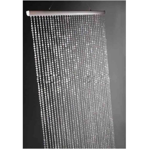  BalsaCircle 3 ft x 9 ft Clear Iridescent Faux Crystal Beaded Curtain