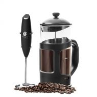 [아마존베스트]Bean Envy Professional Grade 34 oz French Press Coffee Maker & Premium Milk Frother With Stainless Steel Stand - Save Time & Money With Homemade Lattes! Spice Up Your Countertop & Taste Buds