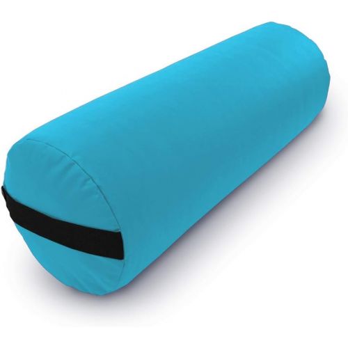  [아마존베스트]Bean Products Yoga Bolster - Made in The USA with Eco Friendly Materials - Studio Grade Round Support Cushion That Elevates Your Practice & Lasts Longer - Natural Cotton, Hemp or V