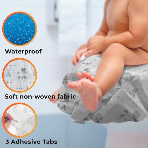  [아마존베스트]Bear and Care Disposable Toilet Seat Cover for Potty Training Toddler Kids and Adults. 20 Individually Wrapped...