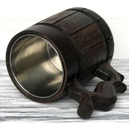  [아마존베스트]BeardedMugs Prancing Pony Mug. Lord of the Rings Gift. The Prancing Pony Wooden Hobbit Mug. Frodo Prancing Pony Pub Inspired Tankard. Beer Mug. LOTR Gift. Beer Tankard Wooden Stein #75/0.6L /