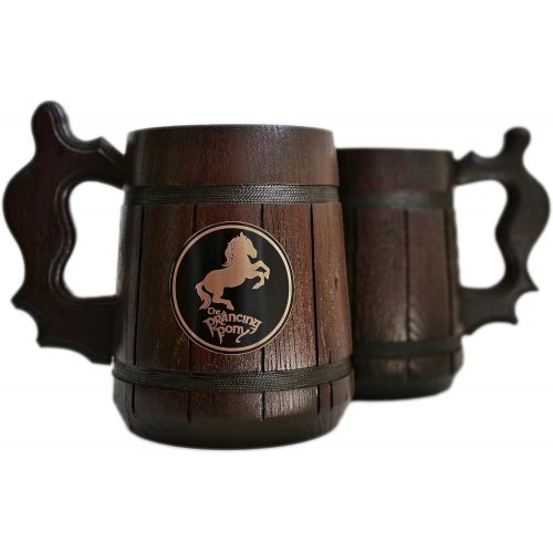  [아마존베스트]BeardedMugs Prancing Pony Mug. Lord of the Rings Gift. The Prancing Pony Wooden Hobbit Mug. Frodo Prancing Pony Pub Inspired Tankard. Beer Mug. LOTR Gift. Beer Tankard Wooden Stein #75/0.6L /