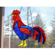 /BeardedVikingGlass Huge Rockin Rooster Suncatcher