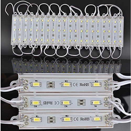  Bearic Powered Super Bright White LED Strip Lights, 5050 Injection module With UL 12V AC POWER PACKAGE - DIY Indoor and Outdoor Decoration, Waterproof Flexible Easy installation St