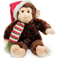 Bearington Nicky Christmas Plush, 15 Inch, Monkey Stuffed Animal