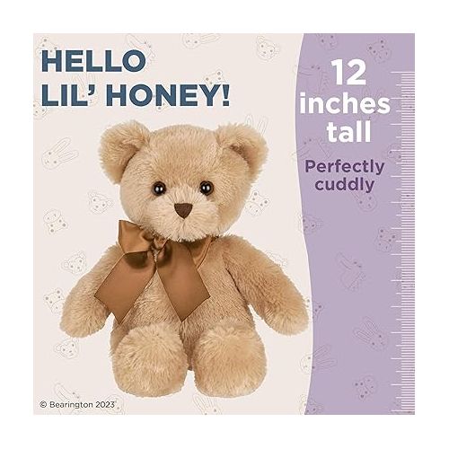  Bearington Lil' Honey The Brown Teddy Bear Plush, 12 Inch Bear Stuffed Animal