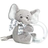 [아마존베스트]Bearington Baby Lil Spout Plush Stuffed Animal Gray Elephant Shaker Toy Ring Rattle, 5.5