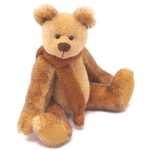  Bearitz Ritz - Teddy Bear BrownGold Miniature Mohair Panda Collectable 5 12 inches