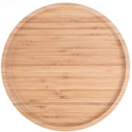 [아마존베스트]Bearstar 2-Pack Bamboo Round Plates ,12 Inches Cheese Plates Coffee Tea Serving Tray Fruit platters Party Dinner Plates Sour Candy Tray