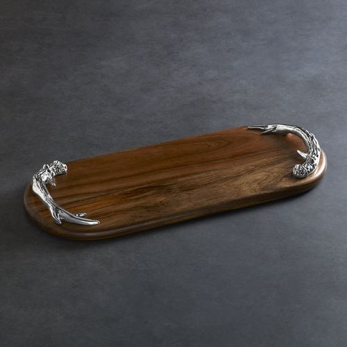  Beatriz Ball Western Antler Long Oval Cutting Board, Metallic