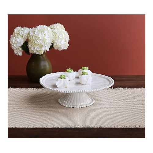  Beatriz Ball Pedestal Cake Plate, White