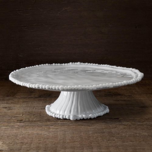  Beatriz Ball 2423 Alegria White Pedestal Cake Plate,