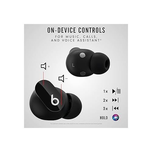 비츠 Beats Studio Buds - True Wireless Noise Cancelling Earbuds - Compatible with Apple & Android, Built-in Microphone, IPX4 rating, Sweat Resistant Earphones, Class 1 Bluetooth Headphones - Black