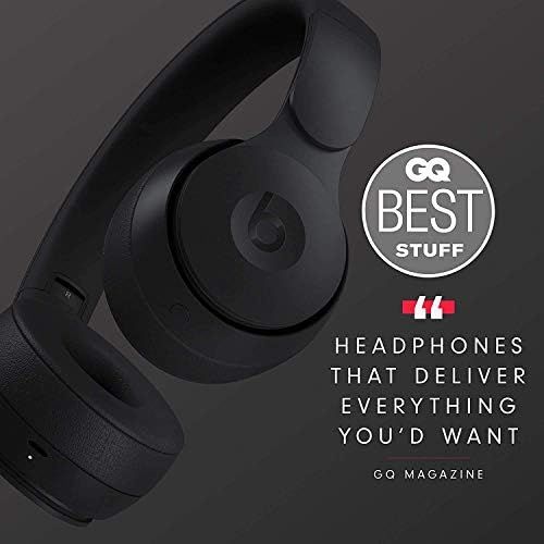 비츠 Beats Solo Pro Wireless Noise Cancelling On-Ear Headphones - Apple H1 HeadphoneChip, Class 1 Bluetooth, Active Noise Cancelling, Transparency, 22 Hours OfListening Time - Black