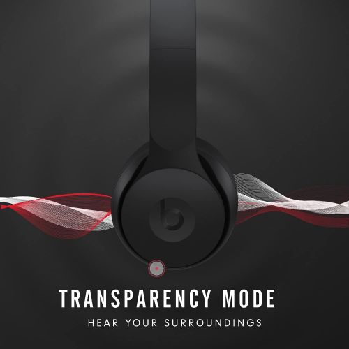 비츠 Beats Solo Pro Wireless Noise Cancelling On-Ear Headphones - Apple H1 HeadphoneChip, Class 1 Bluetooth, Active Noise Cancelling, Transparency, 22 Hours OfListening Time - Black