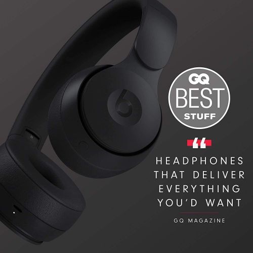 비츠 Beats Solo Pro Wireless Noise Cancelling On-Ear Headphones - Apple H1 HeadphoneChip, Class 1 Bluetooth, Active Noise Cancelling, Transparency, 22 Hours OfListening Time - Black