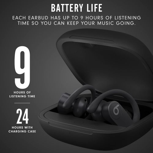 비츠 Powerbeats Pro Wireless Earphones - Apple H1 Headphone Chip, Class 1 Bluetooth, 9 Hours Of Listening Time, Sweat Resistant Earbuds - Black