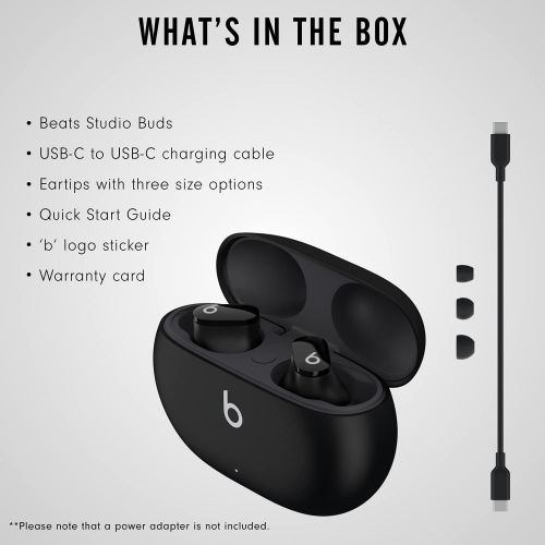 비츠 Beats Studio Buds ? True Wireless Noise Cancelling?Earbuds?? Compatible with Apple & Android, Built-in Microphone, IPX4 Rating, Sweat Resistant Earphones, Class 1 Bluetooth?Headpho
