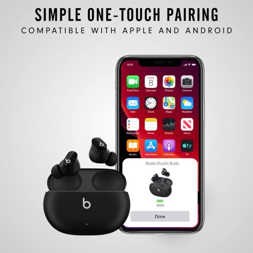 비츠 Beats Studio Buds ? True Wireless Noise Cancelling?Earbuds?? Compatible with Apple & Android, Built-in Microphone, IPX4 Rating, Sweat Resistant Earphones, Class 1 Bluetooth?Headpho