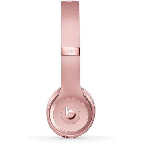 비츠 Beats Solo3 Wireless On-Ear Headphones - Apple W1 Headphone Chip, Class 1 Bluetooth, 40 Hours of Listening Time, Built-in Microphone - Rose Gold (Latest Model)